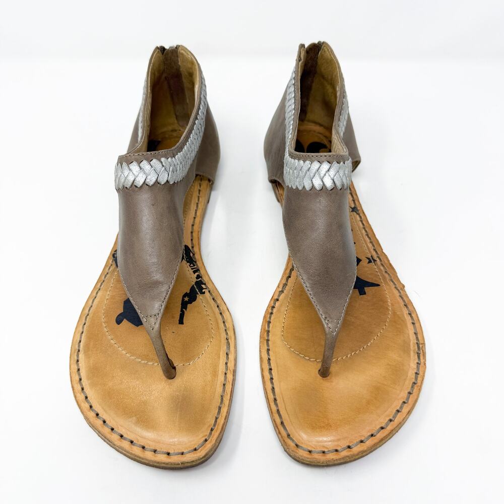 Lucchese Spirit Tan Leather Carly Gladiator Sandals Size 10 Thong Style Back Zip - Picture 2 of 8